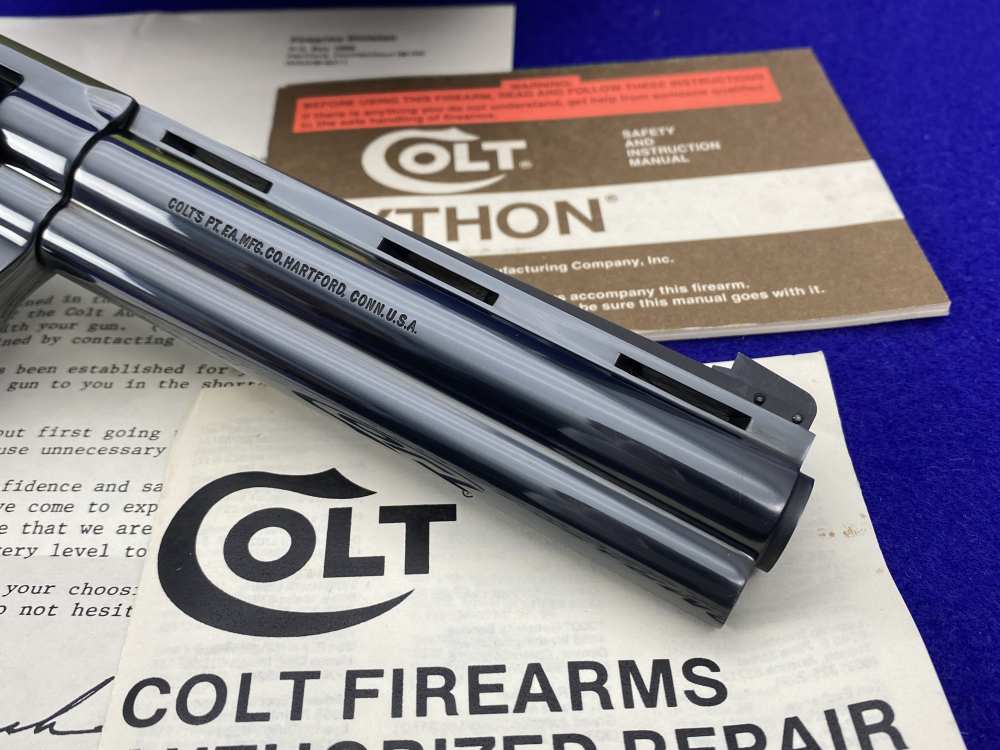 MINT & COMPLETE Colt Python .357Mag Royal Blue 6" COVETED COLT CUSTOM SHOP-img-18