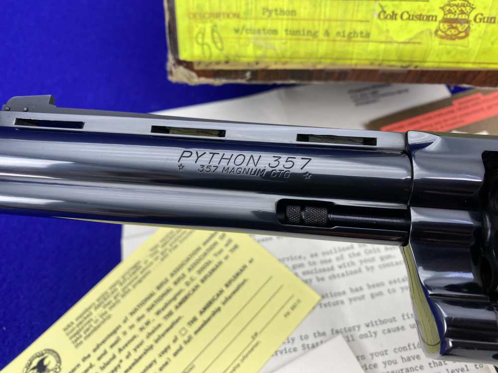 MINT & COMPLETE Colt Python .357Mag Royal Blue 6" COVETED COLT CUSTOM SHOP-img-46