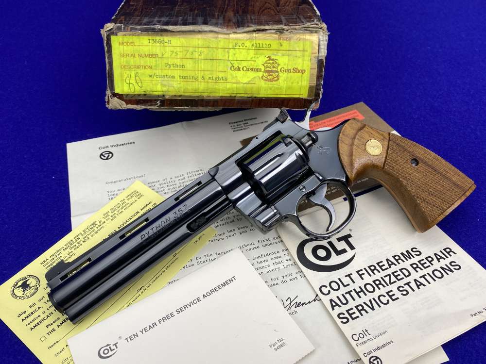 MINT & COMPLETE Colt Python .357Mag Royal Blue 6" COVETED COLT CUSTOM SHOP-img-2
