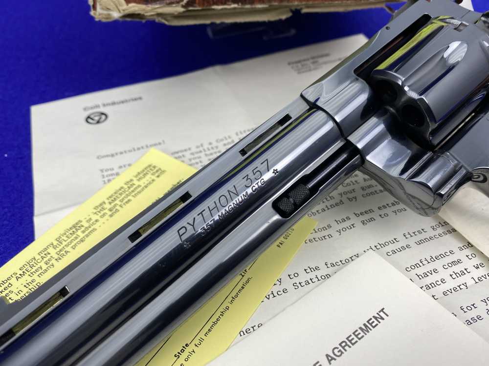 MINT & COMPLETE Colt Python .357Mag Royal Blue 6" COVETED COLT CUSTOM SHOP-img-7