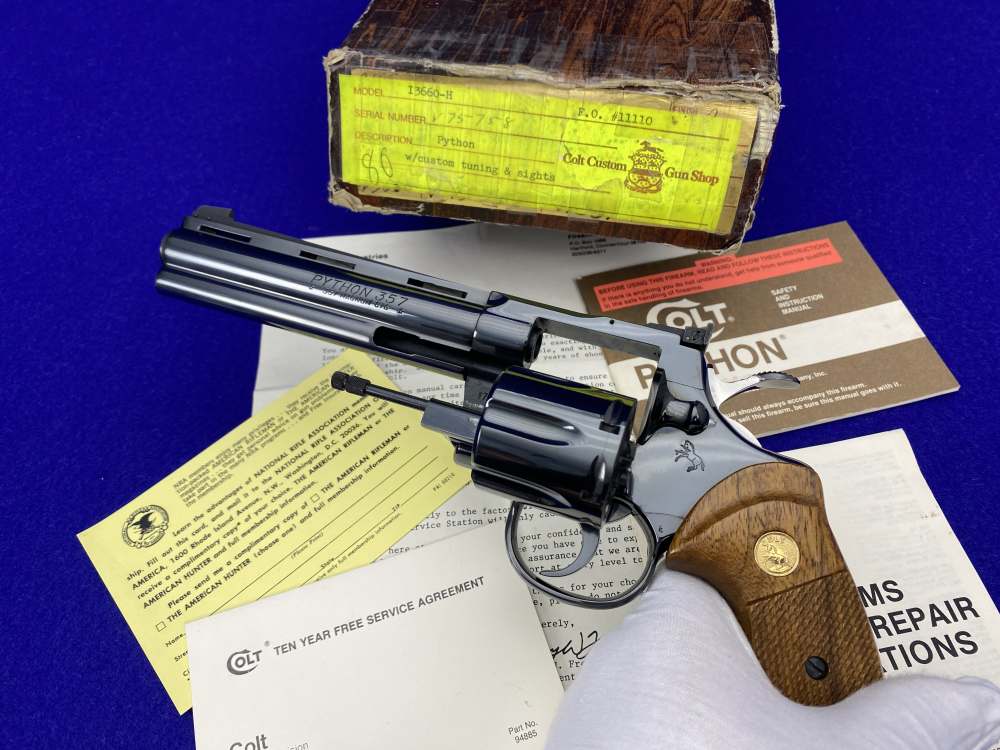 MINT & COMPLETE Colt Python .357Mag Royal Blue 6" COVETED COLT CUSTOM SHOP-img-59