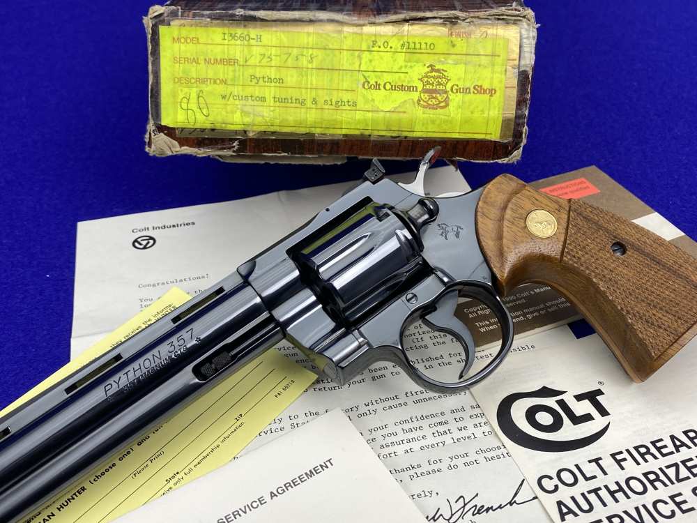 MINT & COMPLETE Colt Python .357Mag Royal Blue 6" COVETED COLT CUSTOM SHOP-img-24