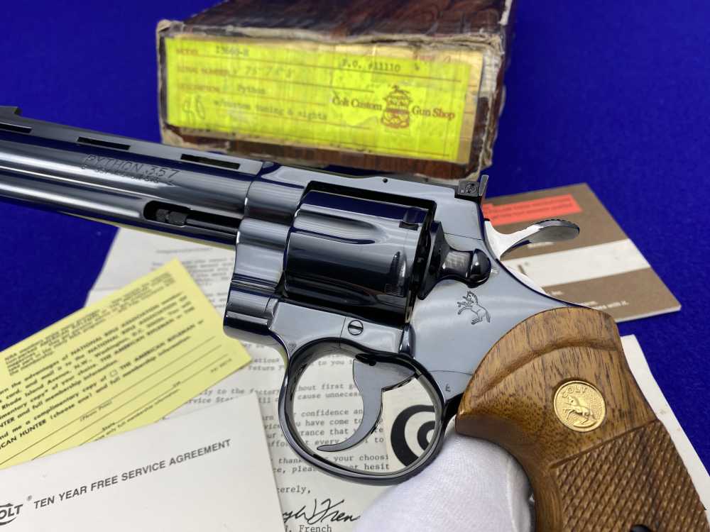 MINT & COMPLETE Colt Python .357Mag Royal Blue 6" COVETED COLT CUSTOM SHOP-img-47