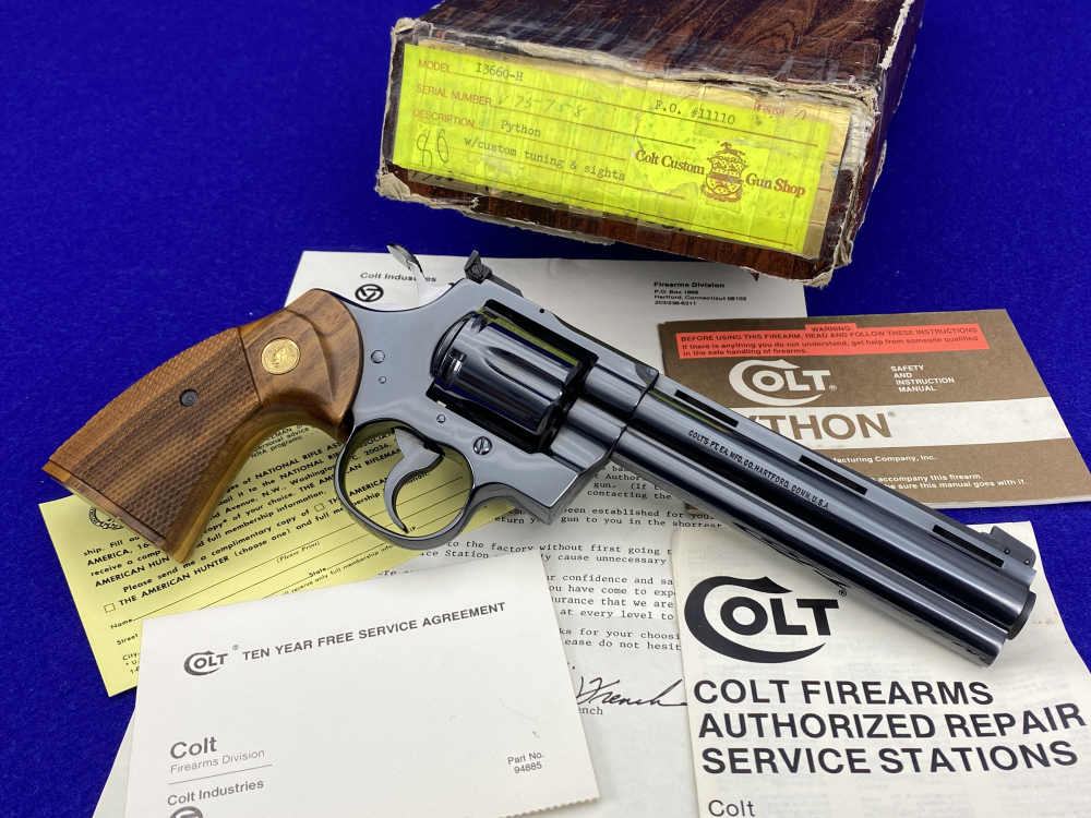 MINT & COMPLETE Colt Python .357Mag Royal Blue 6" COVETED COLT CUSTOM SHOP-img-13