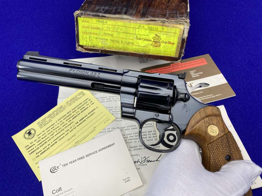 MINT & COMPLETE Colt Python .357Mag Royal Blue 6" COVETED COLT CUSTOM SHOP-img-45