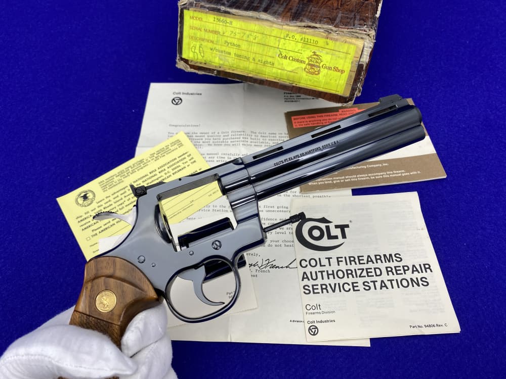 MINT & COMPLETE Colt Python .357Mag Royal Blue 6" COVETED COLT CUSTOM SHOP-img-58