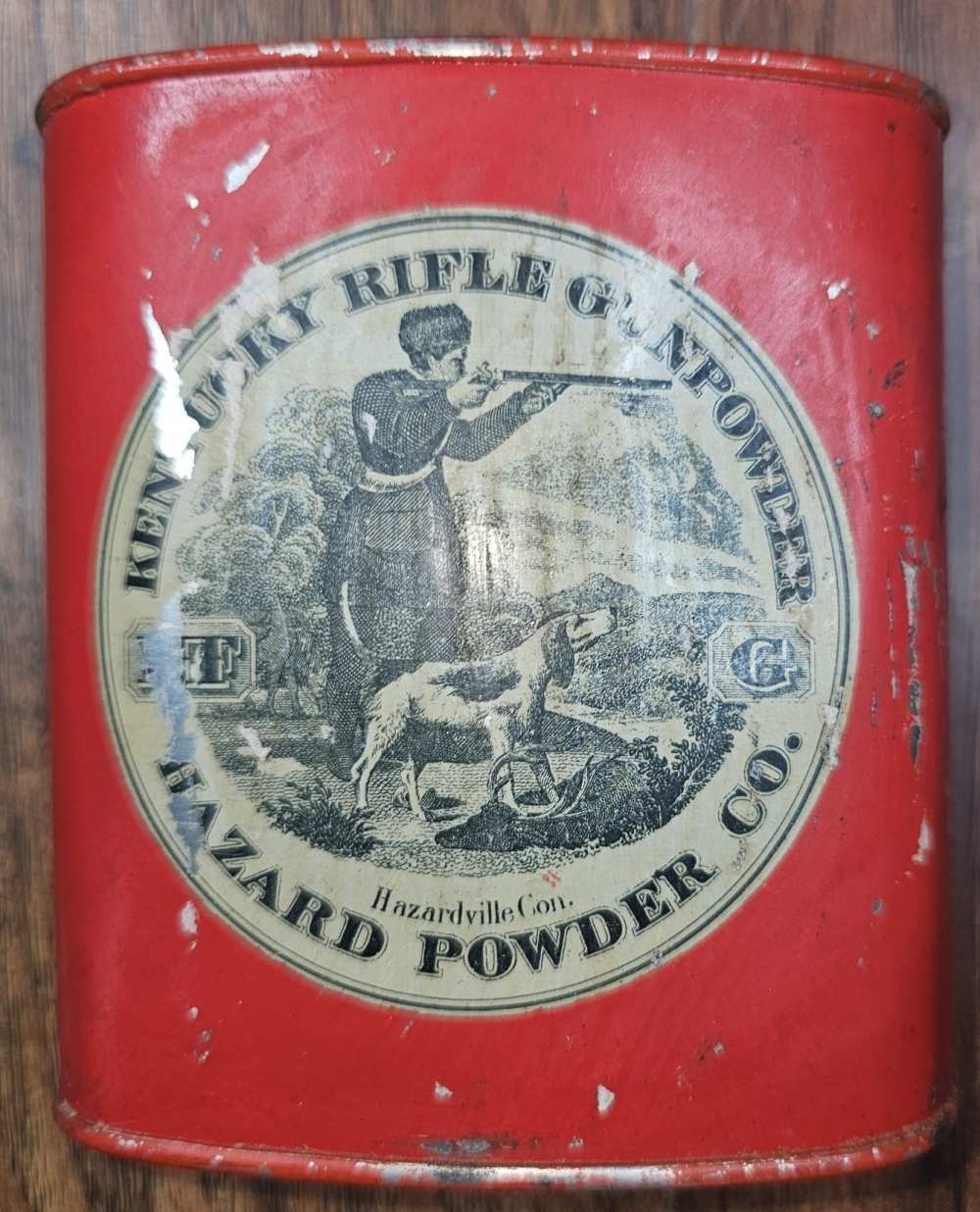 Antique Hazard Powder Kentucky Rifle Gunpowder Vintage Tin-img-0