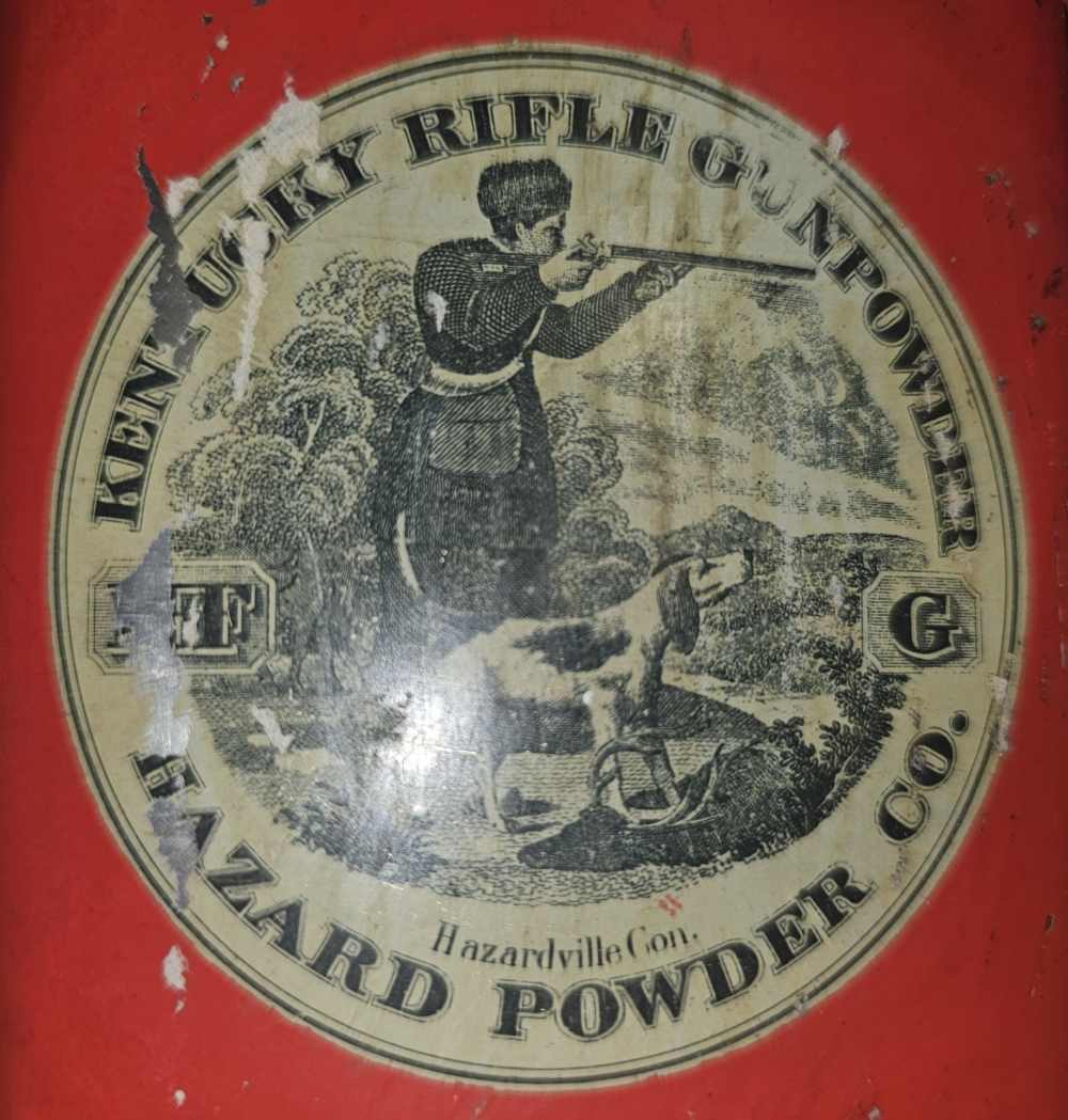 Antique Hazard Powder Kentucky Rifle Gunpowder Vintage Tin-img-14