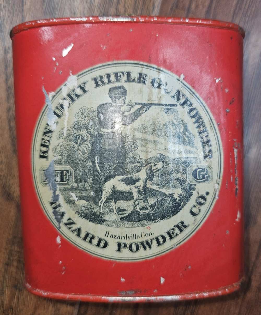 Antique Hazard Powder Kentucky Rifle Gunpowder Vintage Tin-img-11
