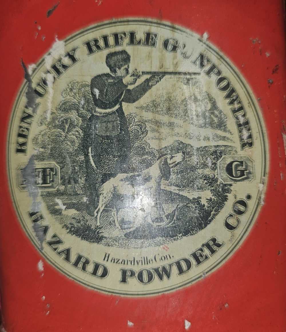Antique Hazard Powder Kentucky Rifle Gunpowder Vintage Tin-img-13