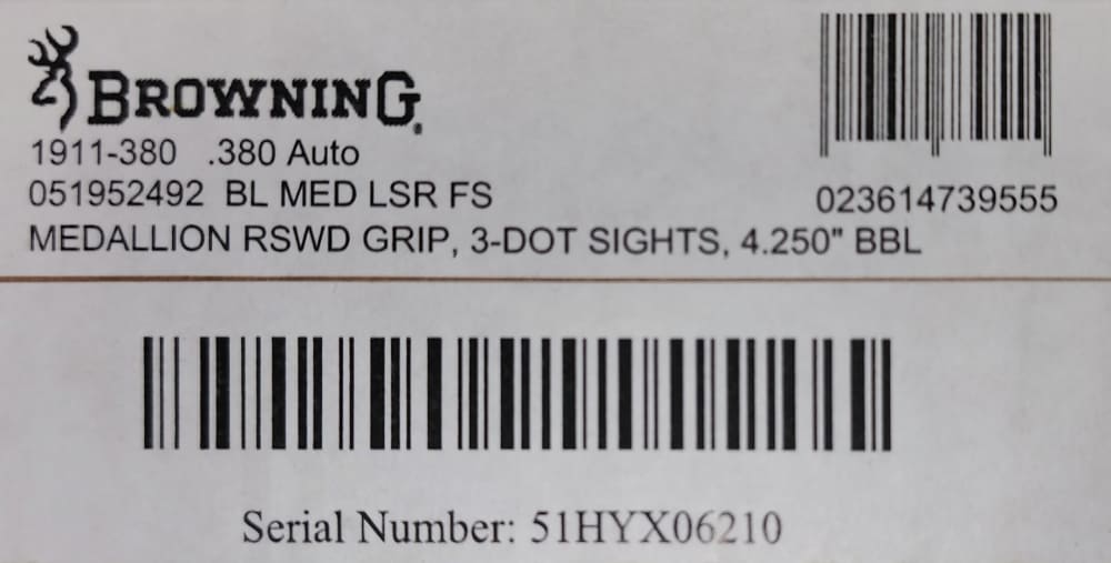 Browning 1911-380 Black Label Medallion 380 ACP Matte Black -img-8