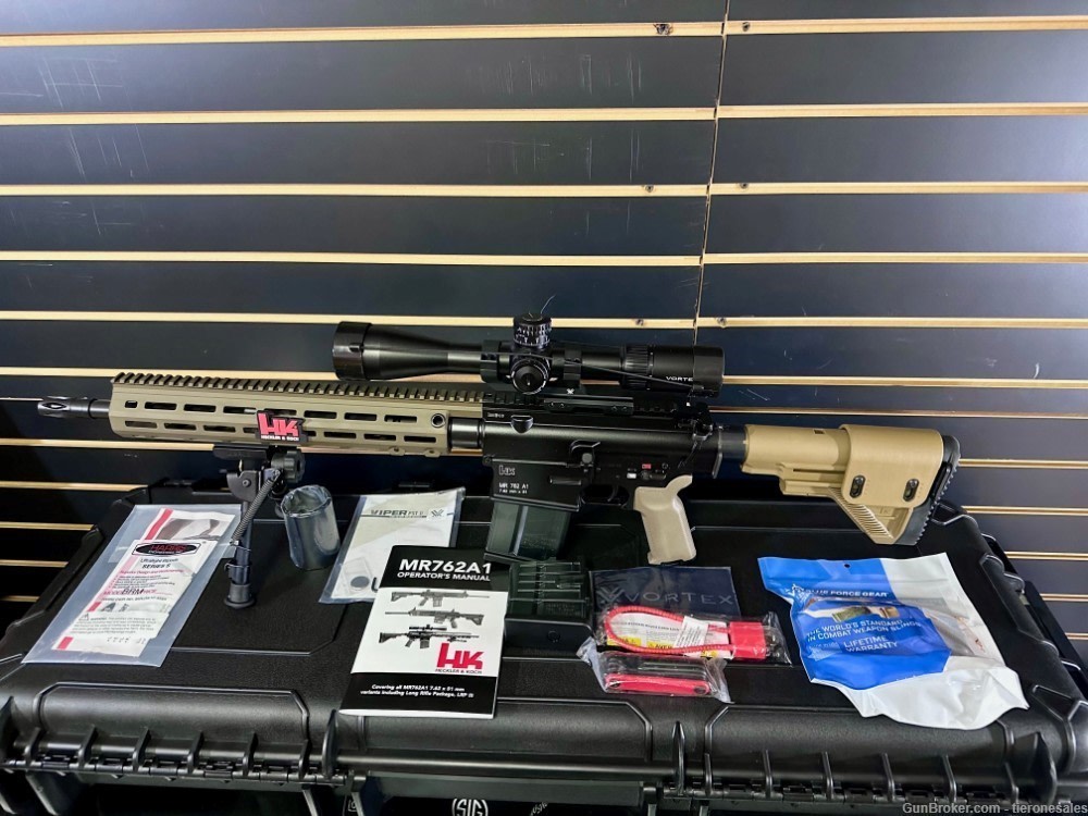 HK MR762 A1 MR 762 A1 LRP III 7.62x51 FDE Rifle package like M110A1 -img-0