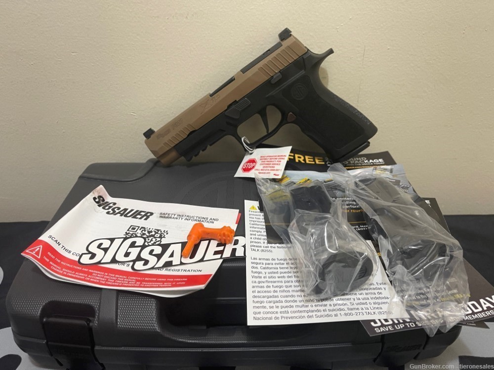Sig 320 P320 X Full Size VTAC 9MM Pistol X VTAC FDE/BLK w/ night sights-img-2