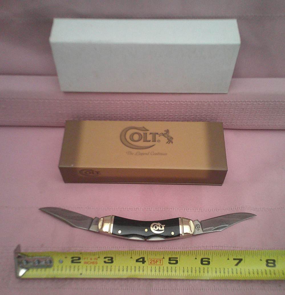 NIB Colt Titanium Sowbelly Dual Lock back 2 Blade Folding Pocket Knife!-img-3
