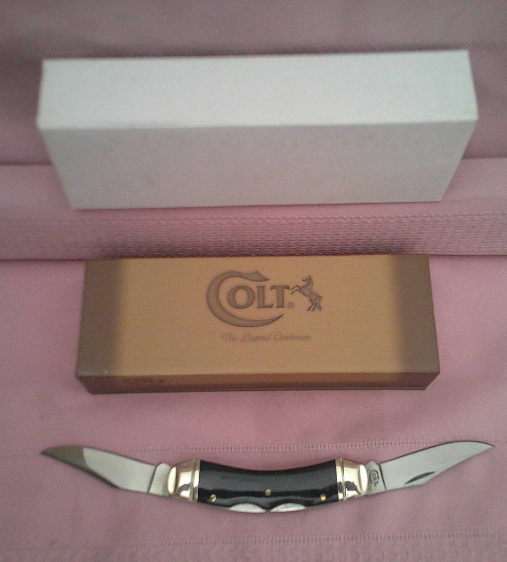NIB Colt Titanium Sowbelly Dual Lock back 2 Blade Folding Pocket Knife!-img-4