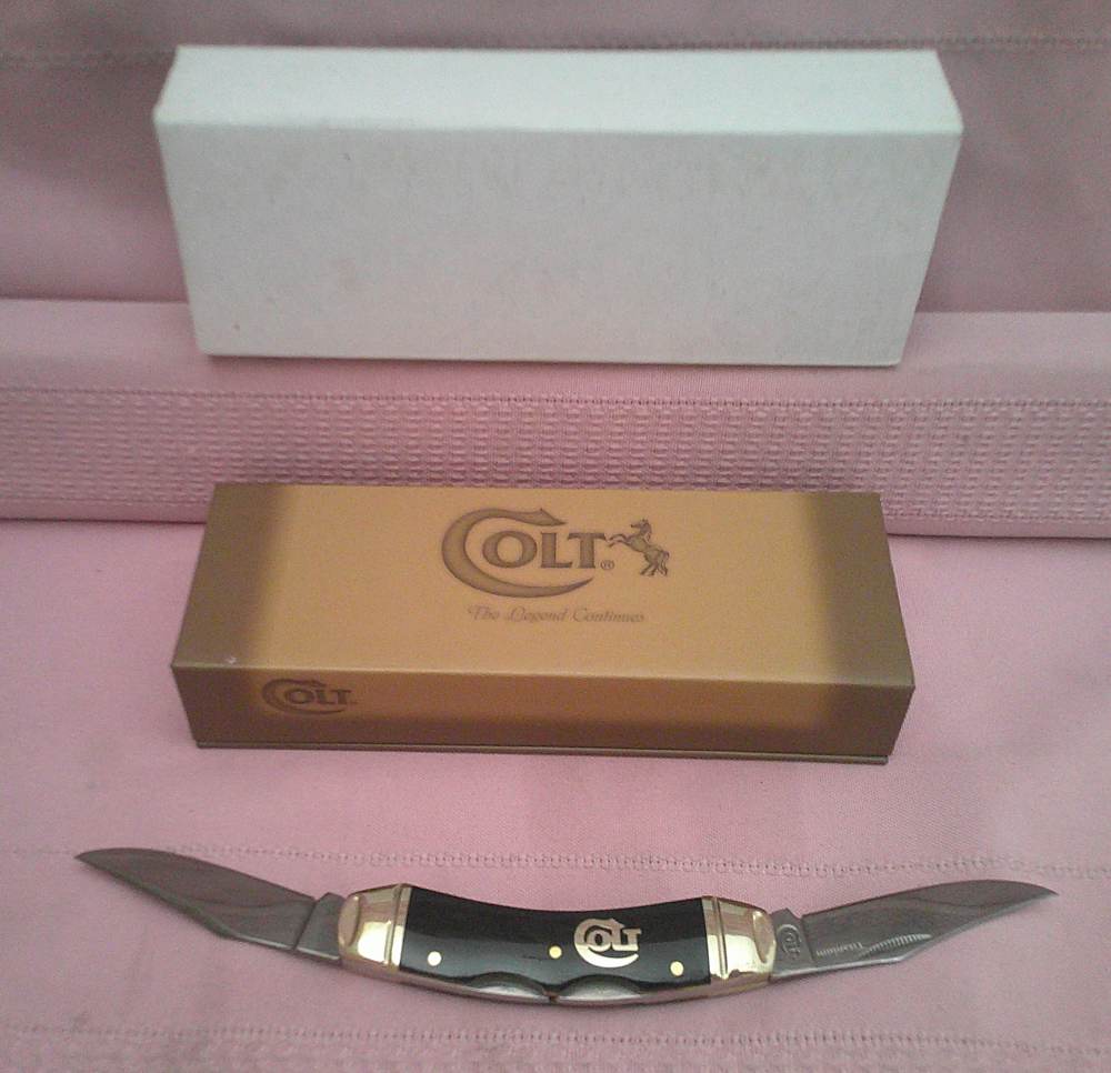 NIB Colt Titanium Sowbelly Dual Lock back 2 Blade Folding Pocket Knife!-img-2