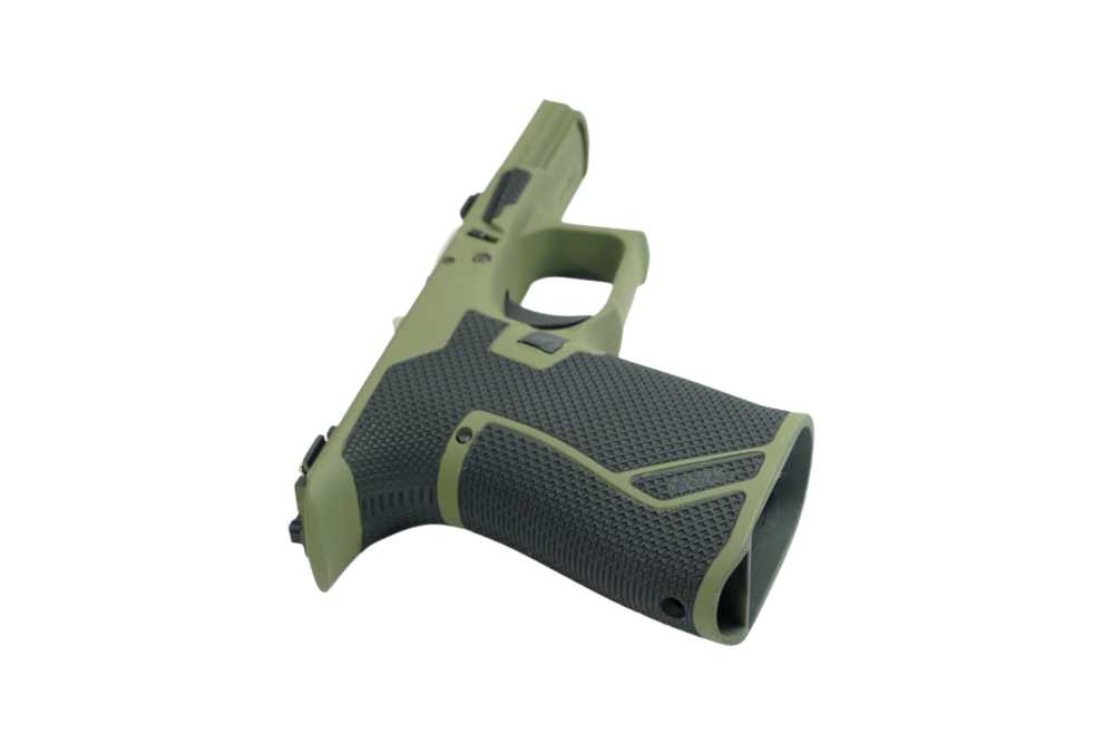 Glock 19 Gen 3 Complete Frame Grit Grips Sniper Green Cerakote-img-2