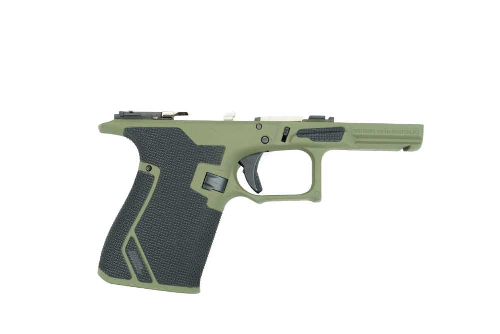 Glock 19 Gen 3 Complete Frame Grit Grips Sniper Green Cerakote-img-0
