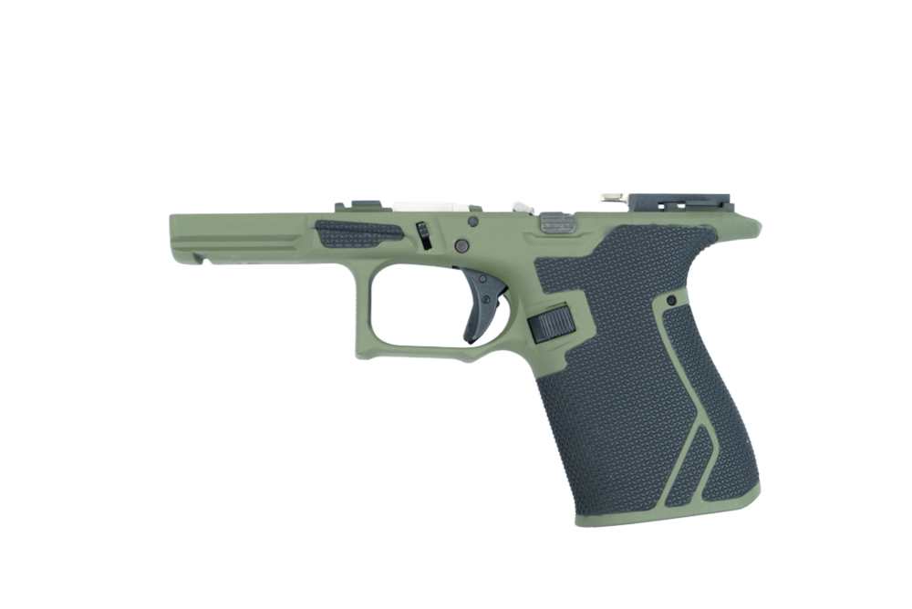 Glock 19 Gen 3 Complete Frame Grit Grips Sniper Green Cerakote-img-1