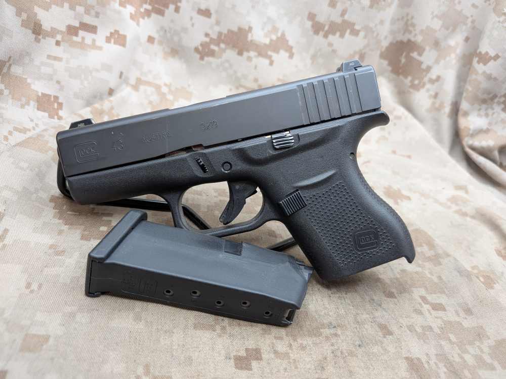 Glock 43 9MM Slimline G43 Police Trade In USED Night Sights-img-3