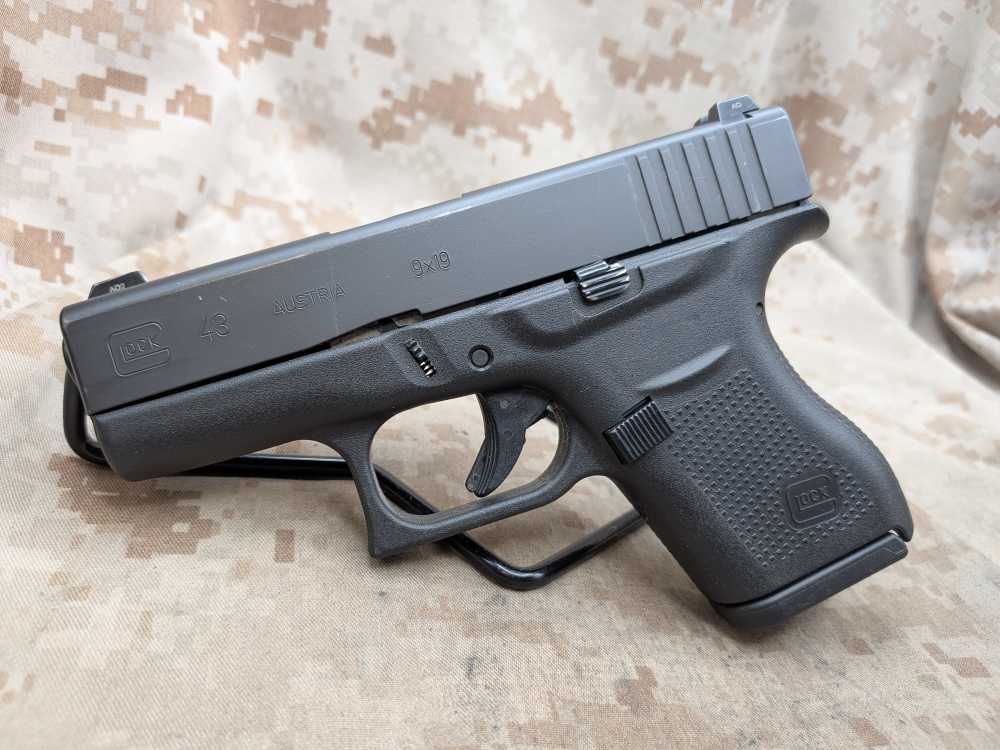 Glock 43 9MM Slimline G43 Police Trade In USED Night Sights-img-1