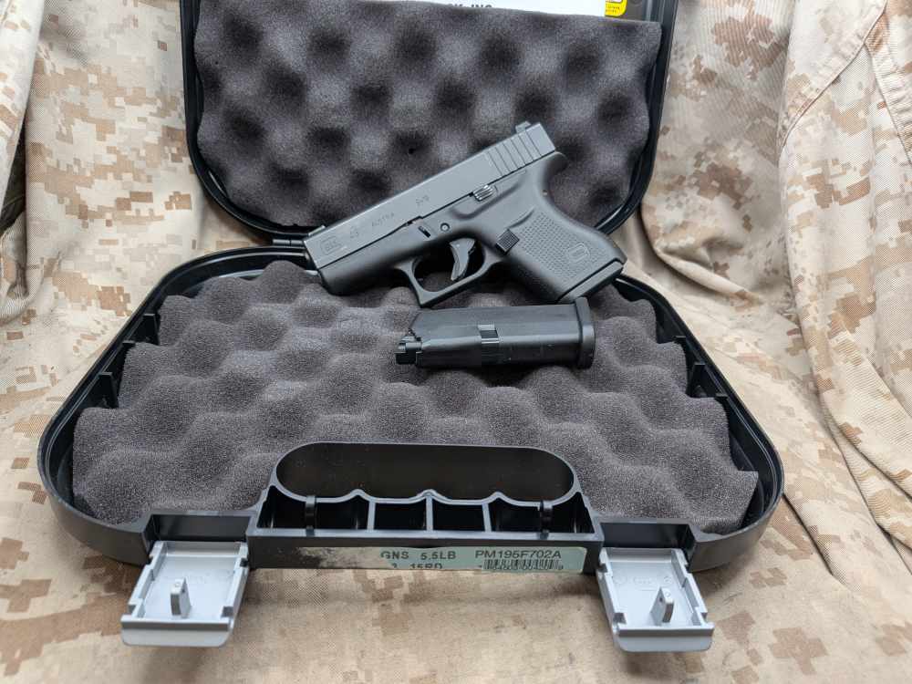 Glock 43 9MM Slimline G43 Police Trade In USED Night Sights-img-0