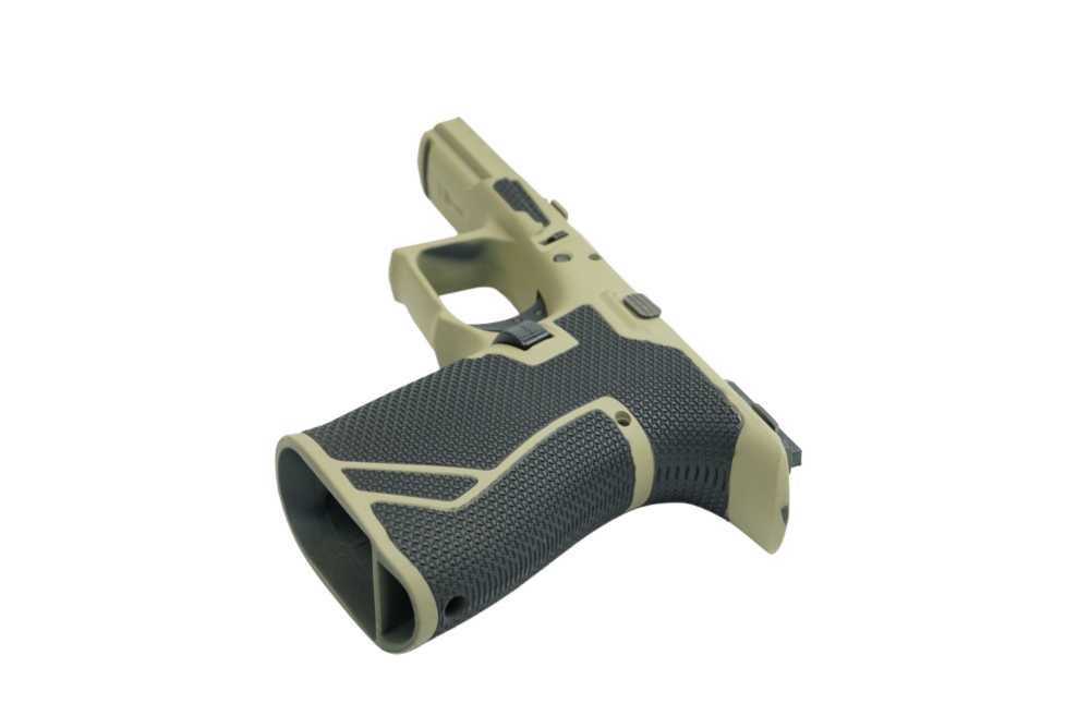 Glock 19 Gen 3 Complete Frame Grit Grips FDE Cerakote-img-2