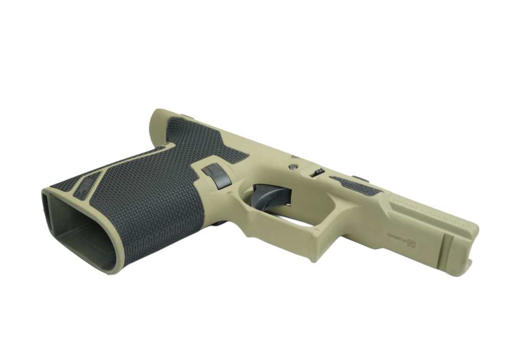 Glock 19 Gen 3 Complete Frame Grit Grips FDE Cerakote-img-3