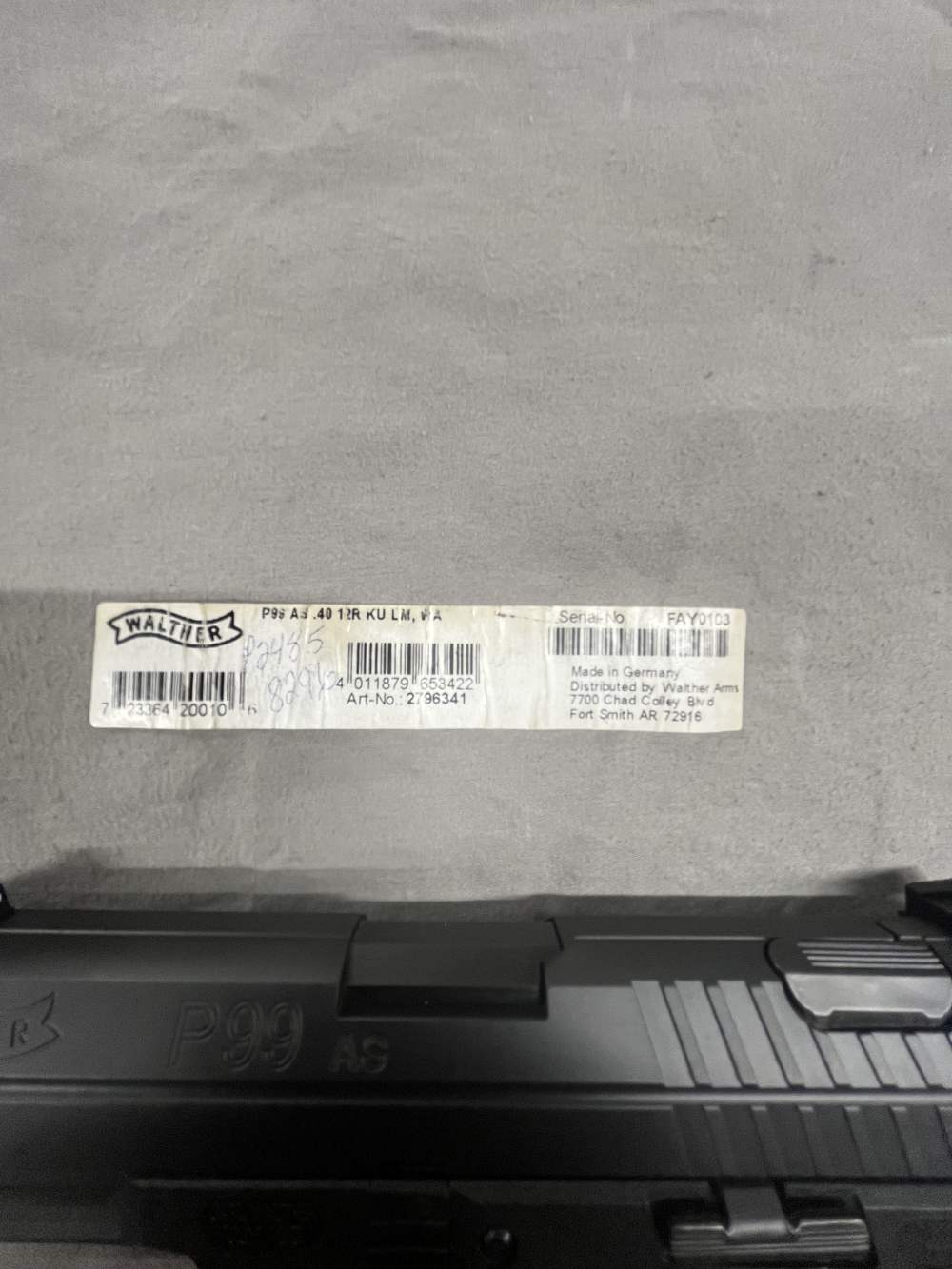 Walther P99as 40s&w 95% with box and papers -img-6