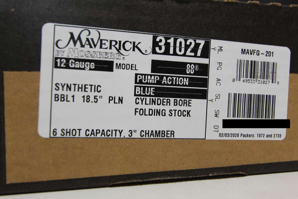 NIB MOSSBERG MAVERICK 88 SECURITY 12 GA PUMP SHOTGUN 18.5" 3" 5+1 31027-img-2