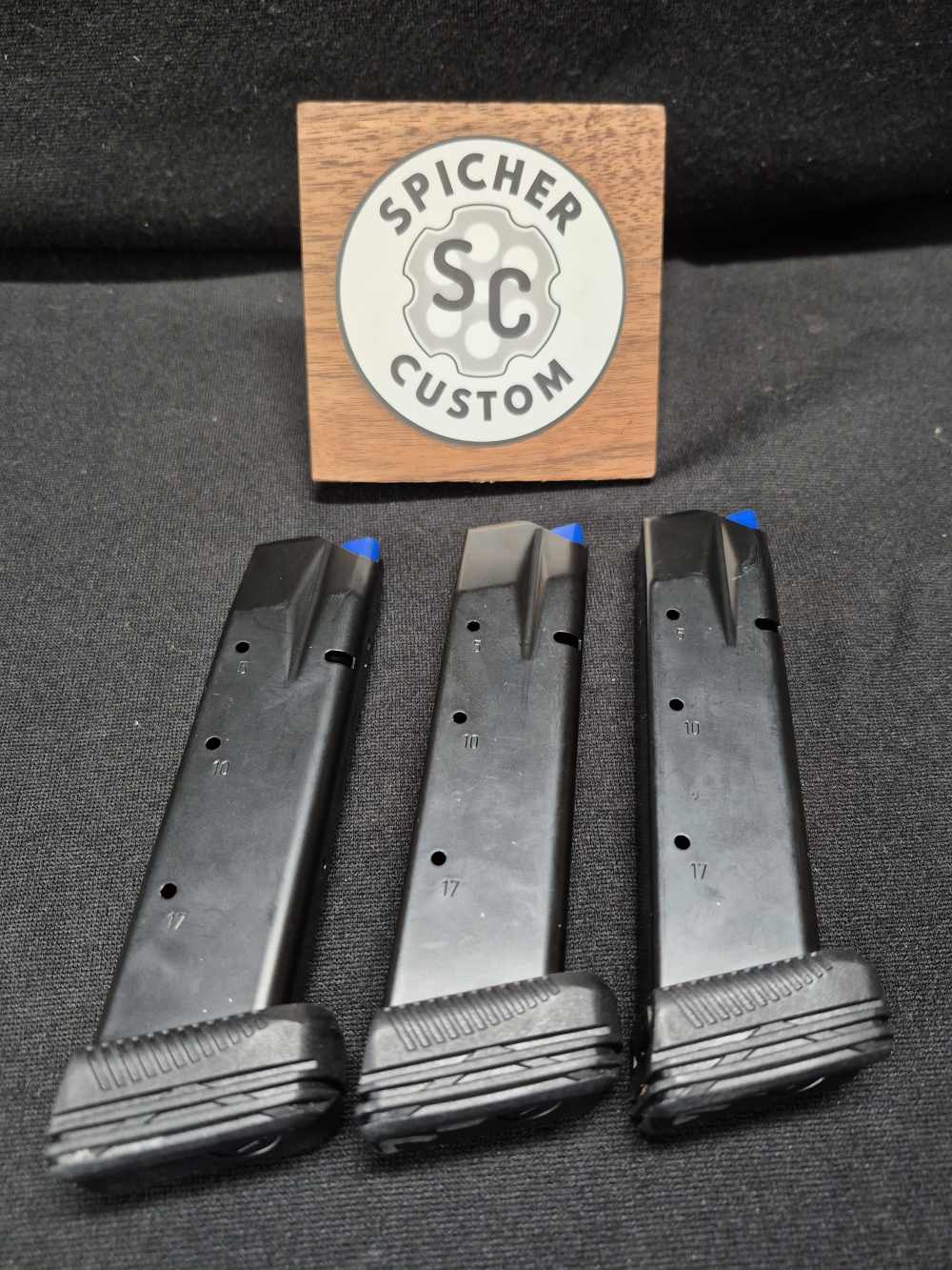 Lot of (3) Preowned 9mm CZ 75 Mec-Gar 19 Round Magazines with +2 Bumpers-img-0