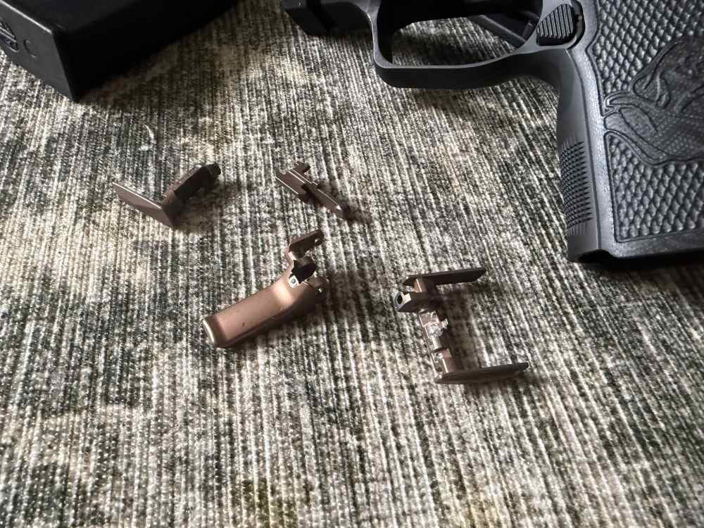 Sig Sauer P365 Rose AXG 9mm Metal Grip Module & Mag P365X P365XL Gold Parts-img-2