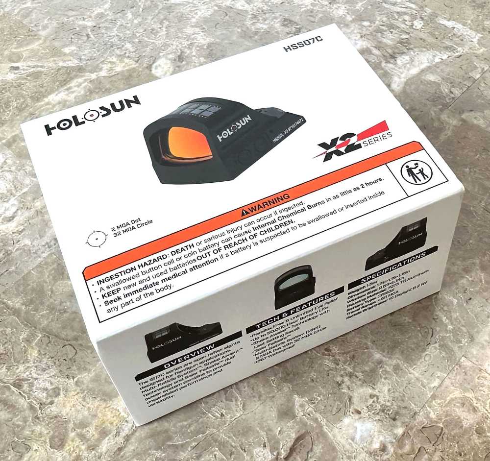 Holosun 507C X2 Red Dot Handgun Reflex Sight 2 MOA, 32 MOA RMR Footprint -img-14
