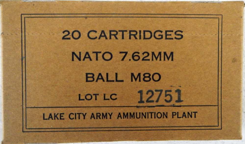 Lake City 7.62 mm (308) Ball M80 ammo RARE vintage find! 100 rds.-img-0