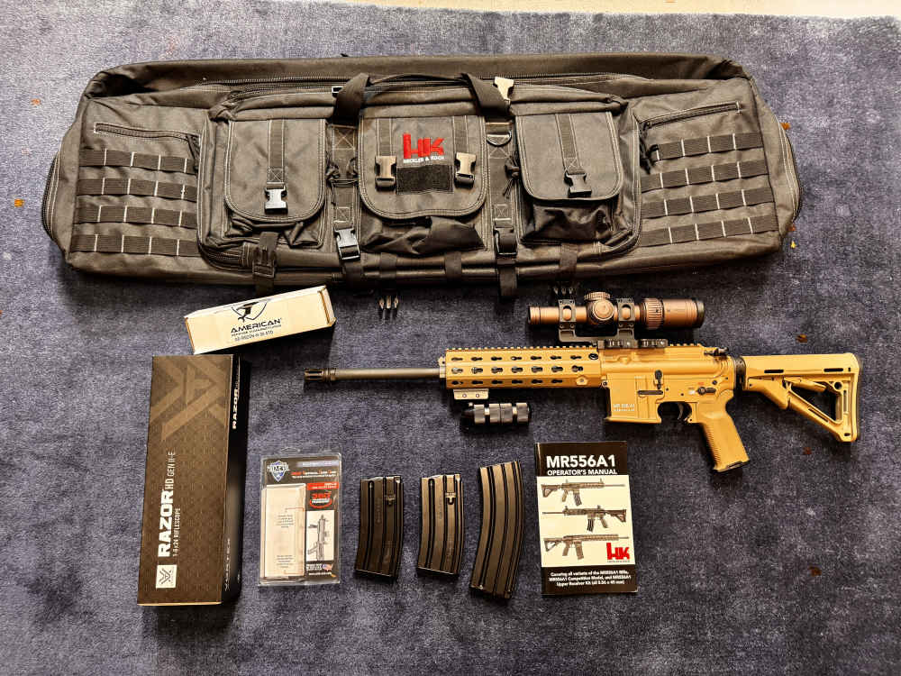 HK MR556 A1 RAL 8000 Collector Pkg RARE Vortex Razor HD 4 Mags & HK Case -img-7