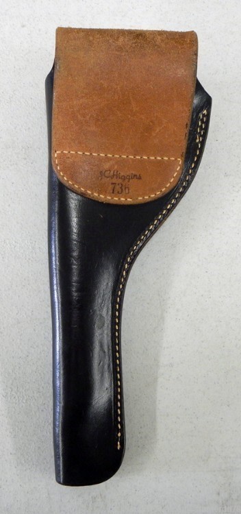 John Higgins Holster marked J.C. Higgins. for Revolvers. Mint Condition!-img-2