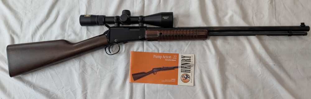 HENRY PUMP ACTION .22 MAG RIFLE (BG-R4)-img-0
