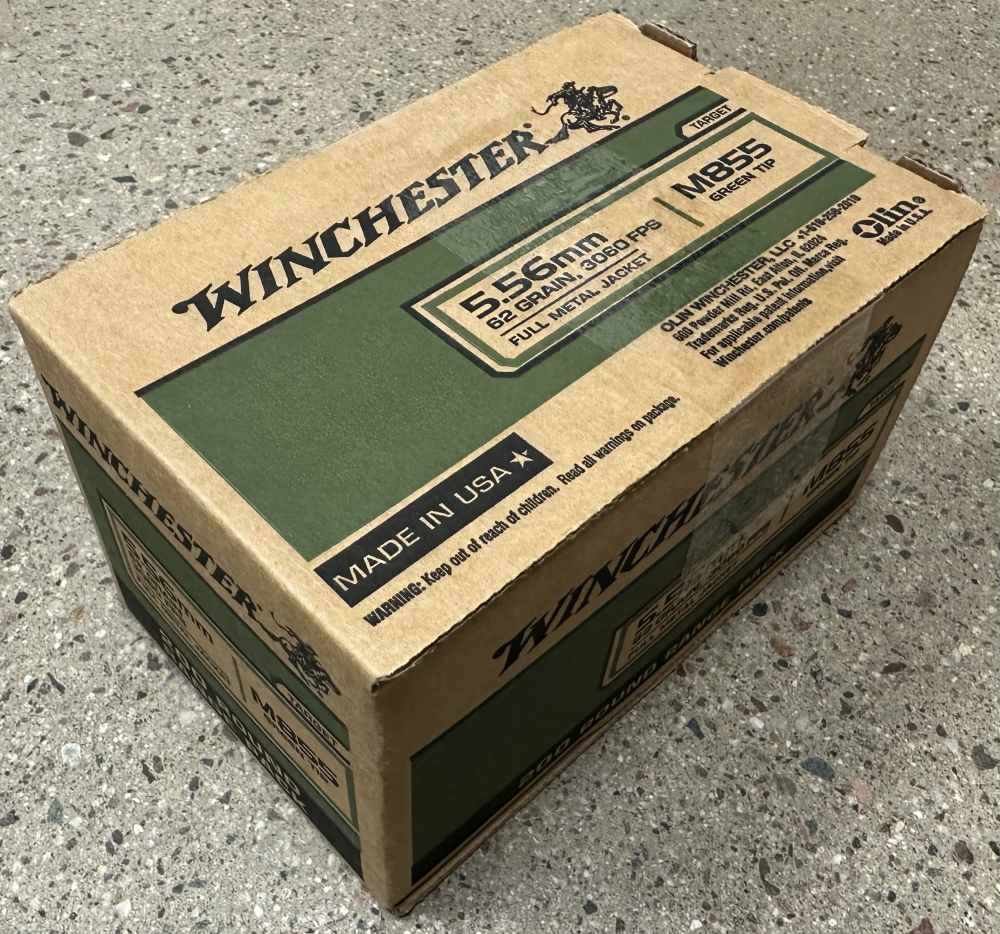 Winchester M855 5.56 62GR FMJ Green Tip 400RDS WM855200 USA 5.56-img-1