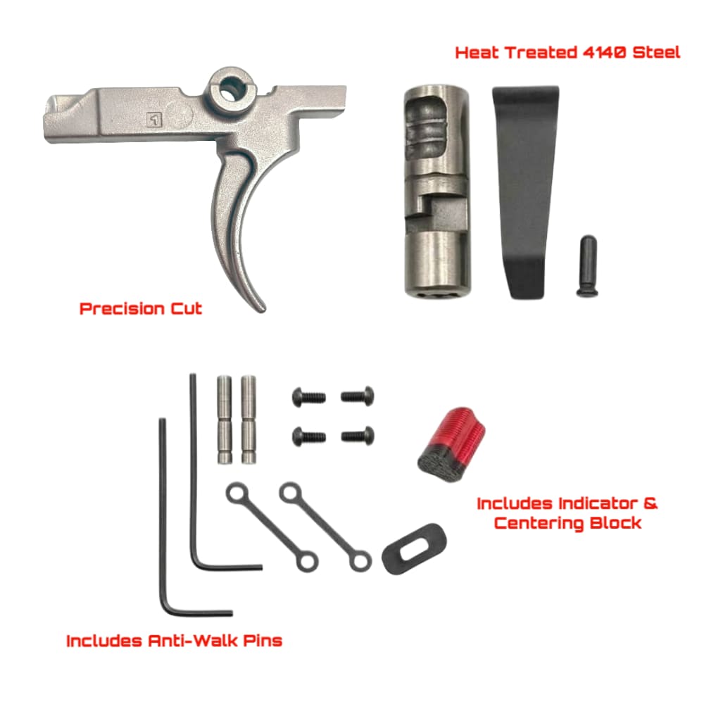 Super Safety Trigger - Forced Reset - 4140 Steel - CURVED NICKEL TEFLON-img-0