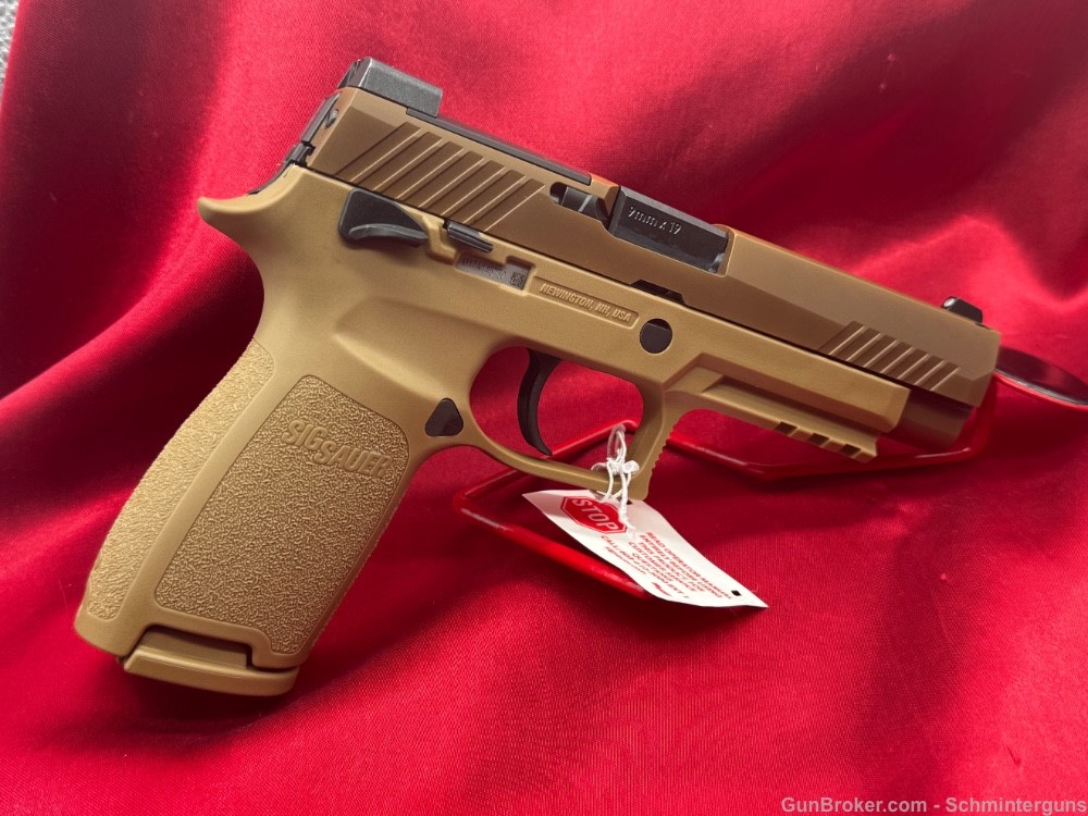 Sig Sauer M17 9mm Coyote Tan P320 Siglite  Optic Cut -img-4