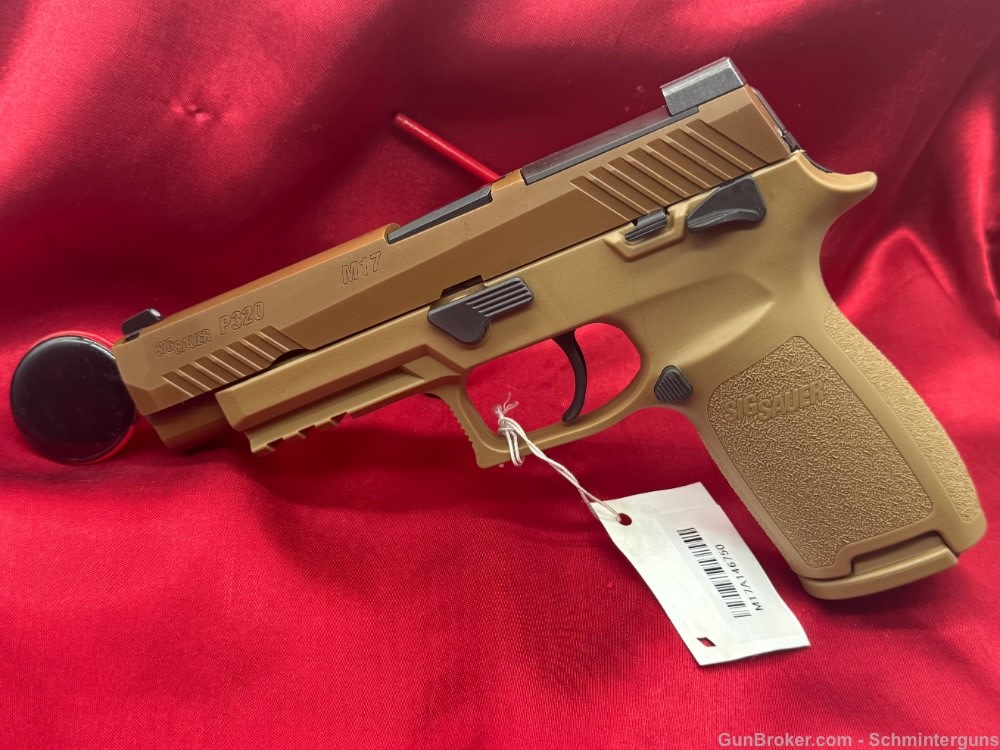 Sig Sauer M17 9mm Coyote Tan P320 Siglite  Optic Cut -img-2
