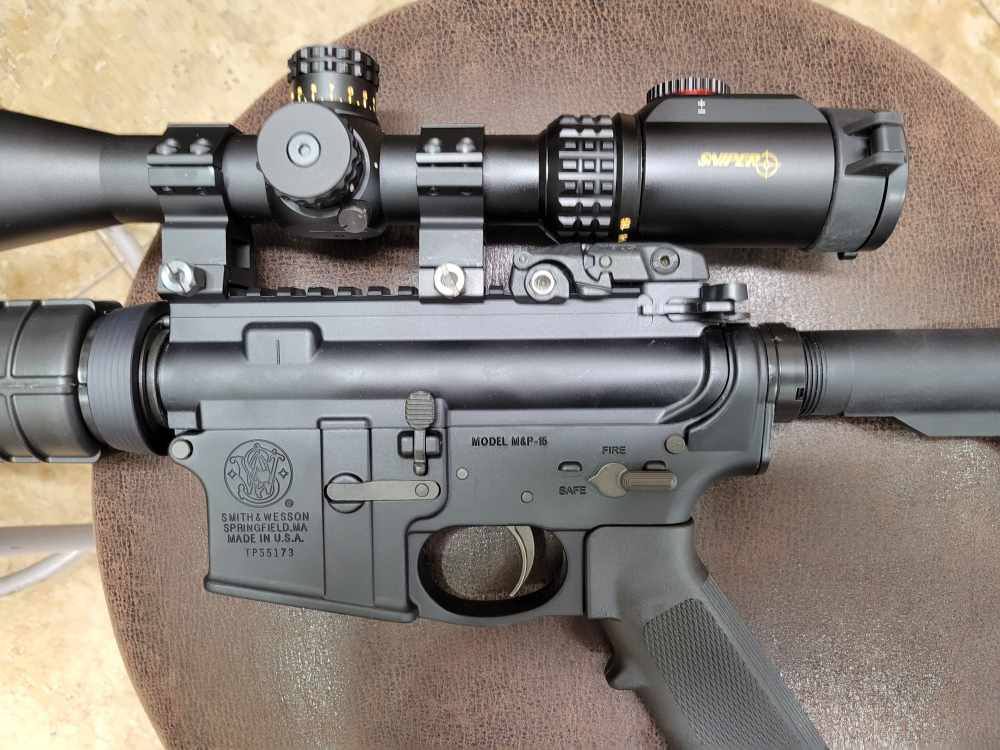 Smith&Wesson M&P 15 5.56 AR 15 Rifle W/Texas Precision Optics Scope-img-1