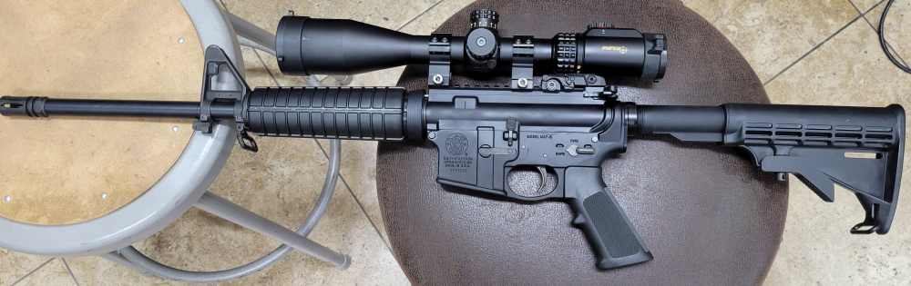 Smith&Wesson M&P 15 5.56 AR 15 Rifle W/Texas Precision Optics Scope-img-0