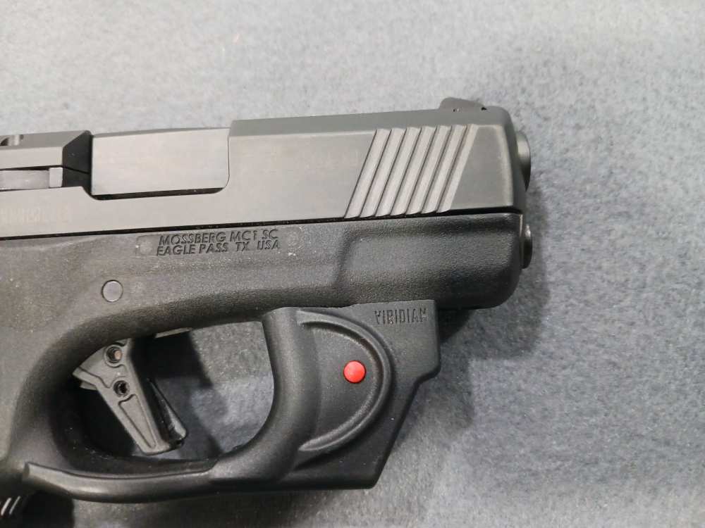 MOSSBERG MC1 9MM 1-MAG HOLSTER VIRIDIAN LASER SEMI AUTO PISTOL USED-img-8