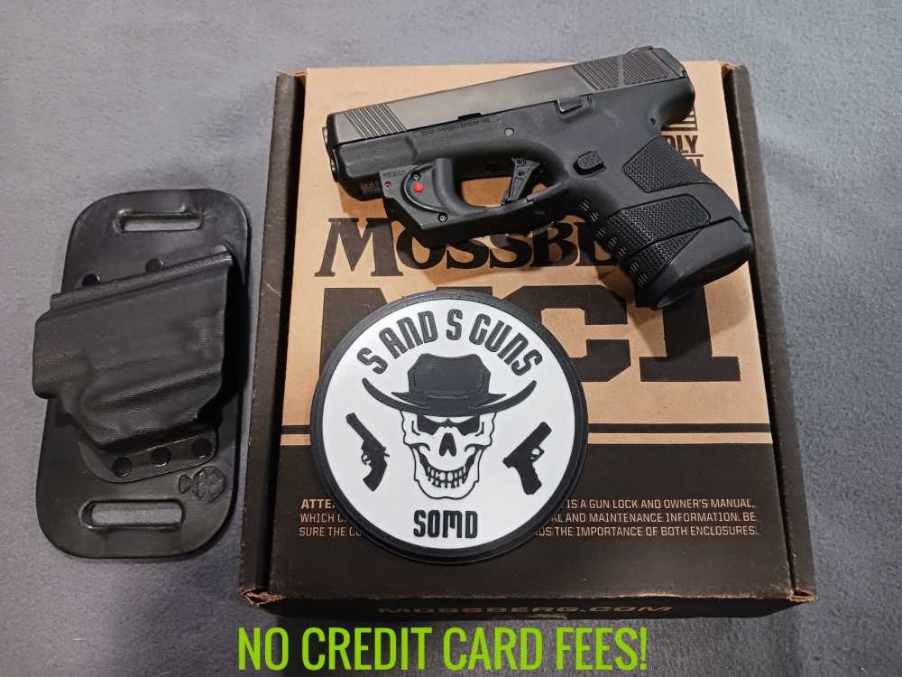 MOSSBERG MC1 9MM 1-MAG HOLSTER VIRIDIAN LASER SEMI AUTO PISTOL USED-img-0