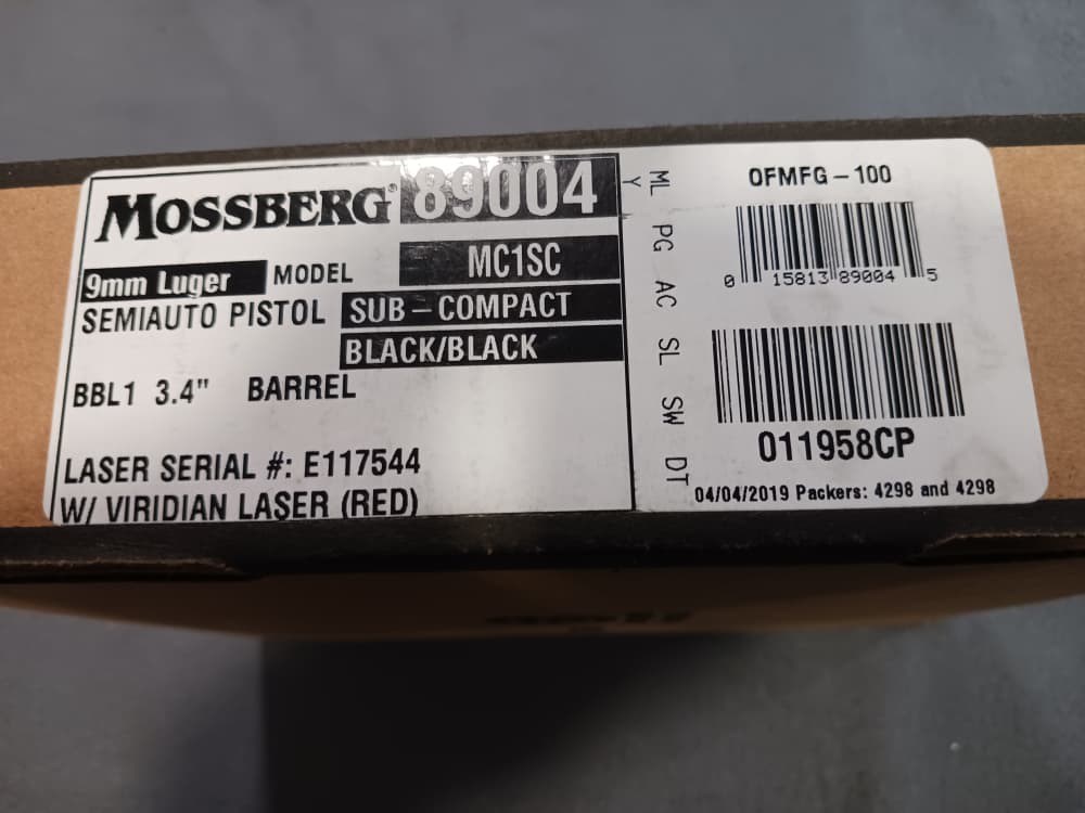 MOSSBERG MC1 9MM 1-MAG HOLSTER VIRIDIAN LASER SEMI AUTO PISTOL USED-img-9