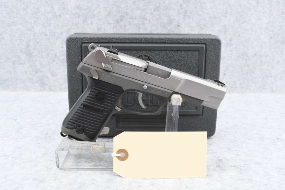 Ruger P89 9mm Two-Tone Stainless 4.25" 2 Mags Hard Case Like New-img-0