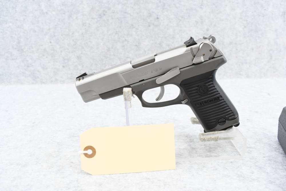 Ruger P89 9mm Two-Tone Stainless 4.25" 2 Mags Hard Case Like New-img-1