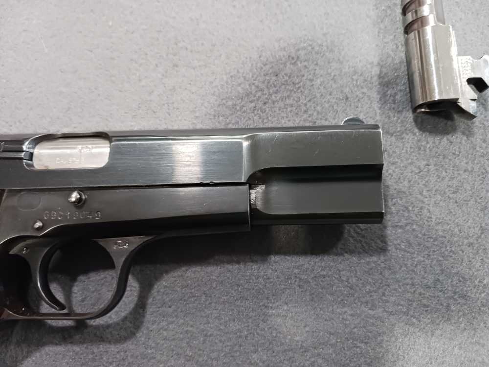 1969 BELGIUM BROWNING HI-POWER 9MM C-SERIES EXTRA THEADED BARREL USED-img-9