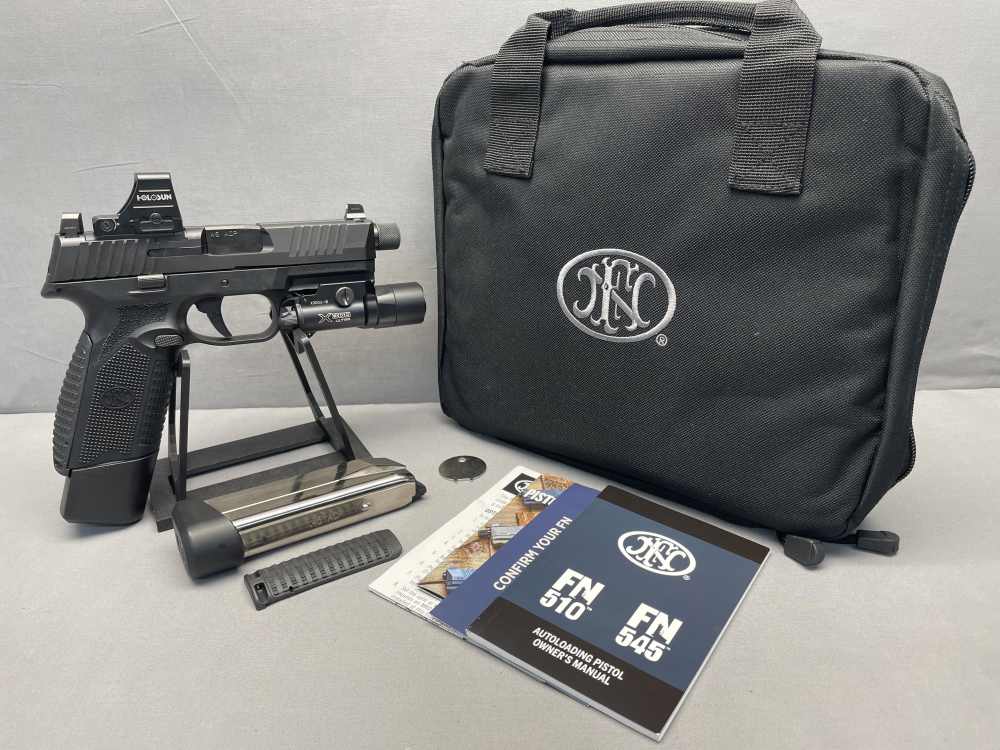 FN 545 Tactical 45ACP | 4.6" Barrel | Holosun Surefire | Factory Bag/Manual-img-0